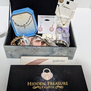 NWT's Marble Box Jewelry, m-u includes 1 gold plate & gold dipped w/ Iolite gem